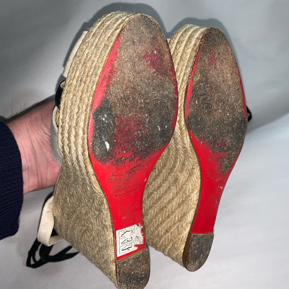 CHRISTIAN LOUBOUTIN size 39 neutral ankle wrap esp - Picture 12 of 12